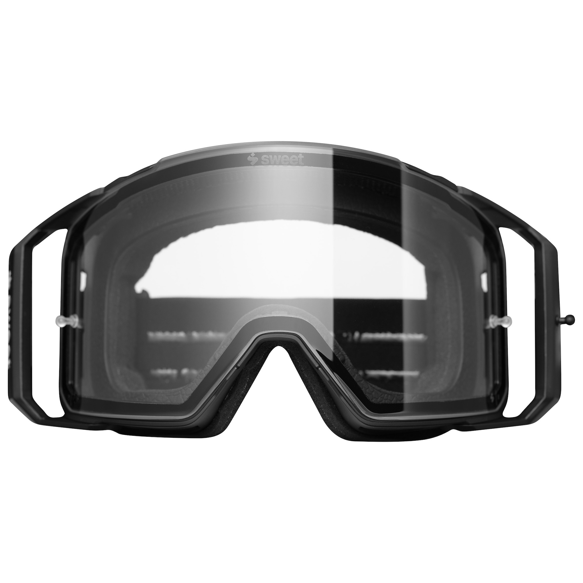 studio image of the Sweet Protection Deckard Goggle with a clear lens
