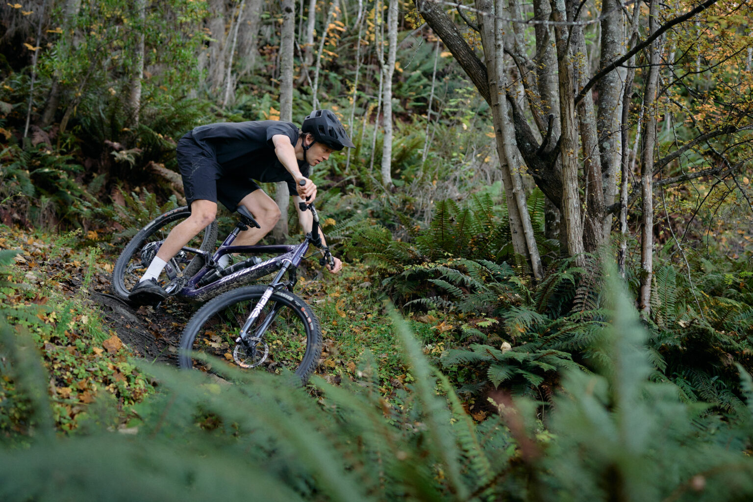 Riding the new Gen 6 tallboy in the forest