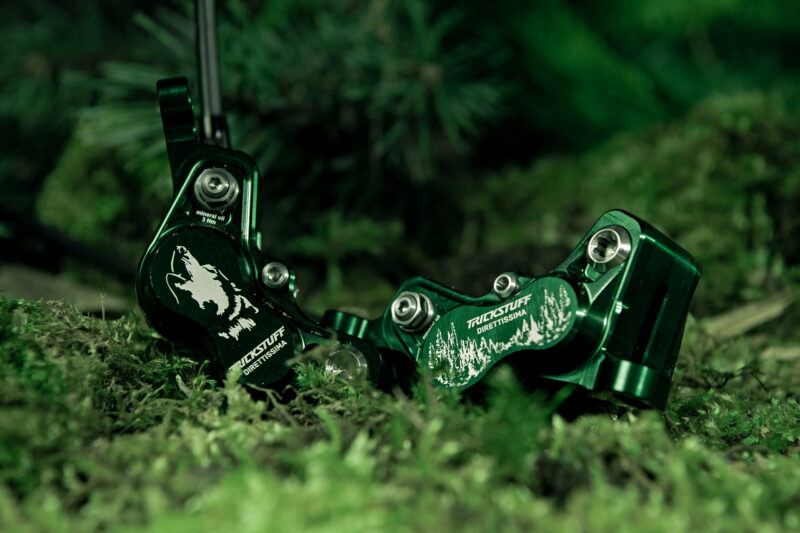 Green Trickstuff Direttissima Brakes with Howling Wolf Hint of Limited Special Series