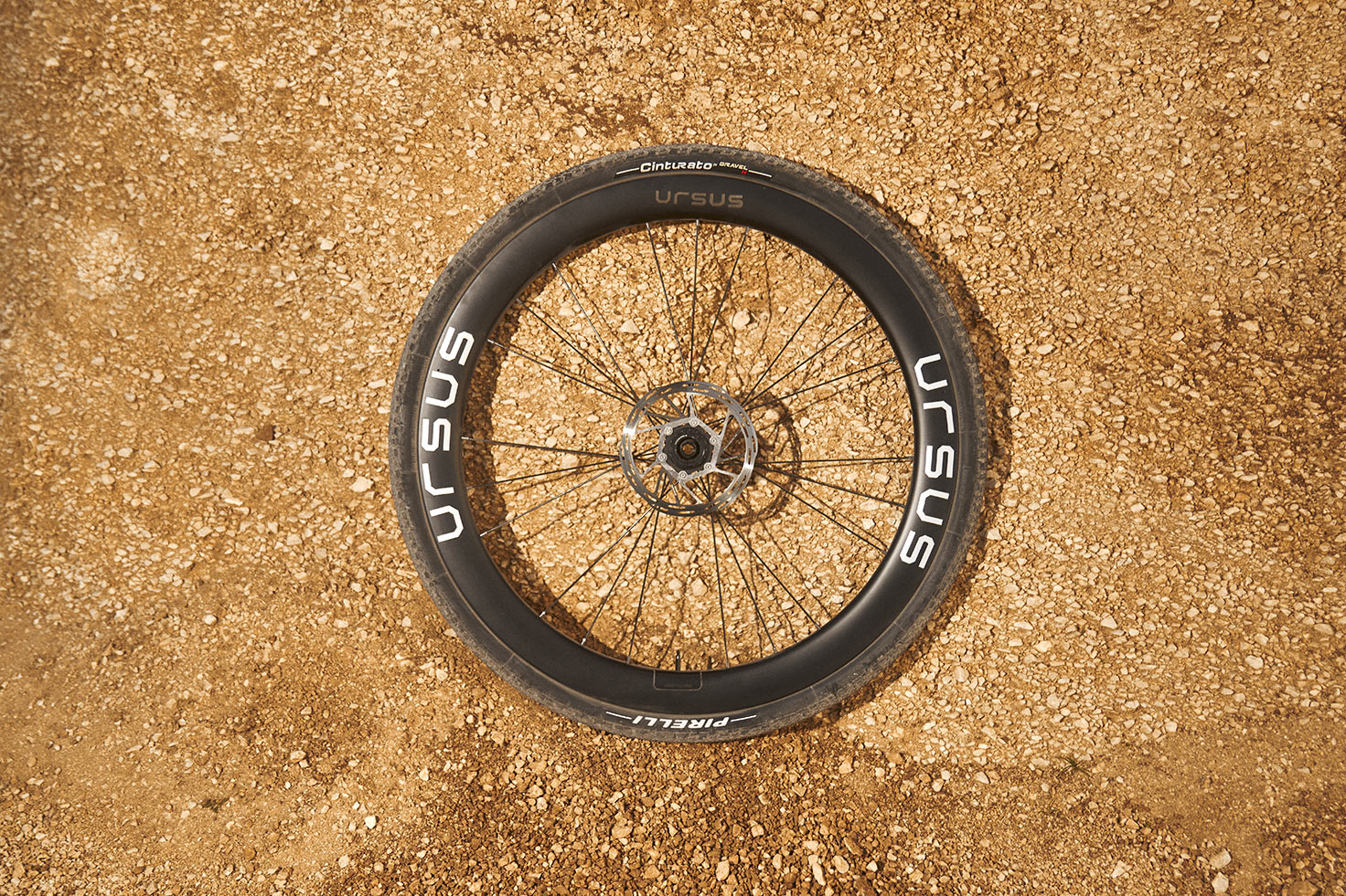 ursus arya g all-road gravel bike wheel with PBO spokes.