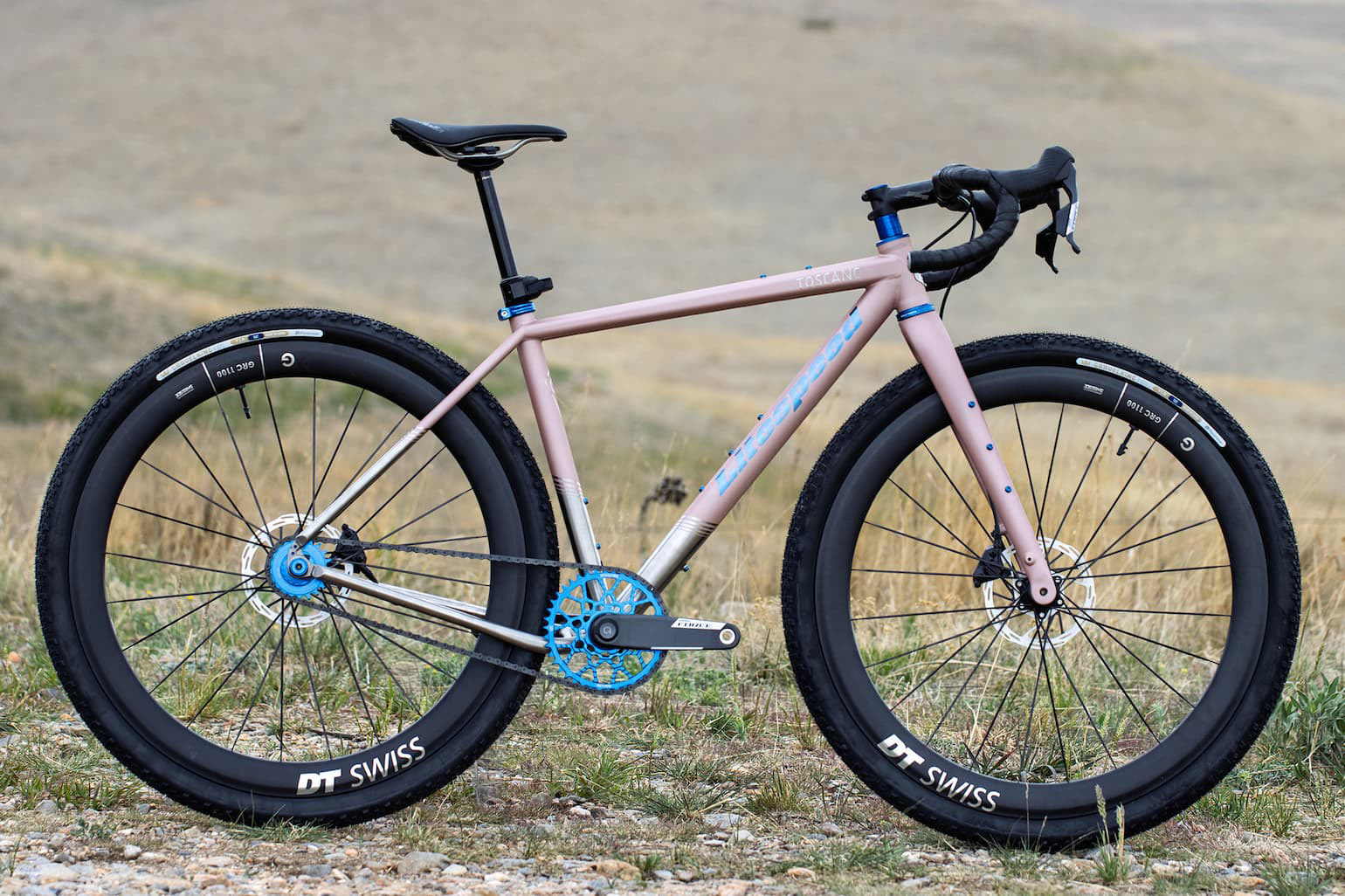 wheels mfg single chainring on a moots gravel bike.