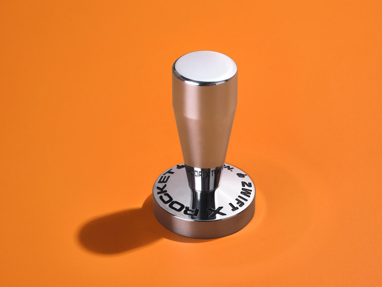 tamper included with zwift limited edition rocket espresso machine.
