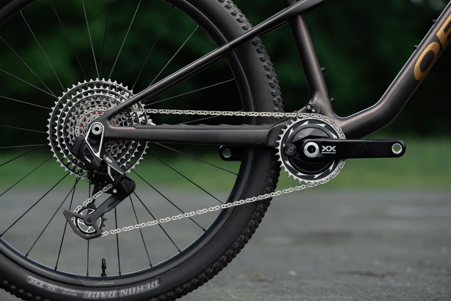 closeup details of 2027 orbea oiz drivetrain.