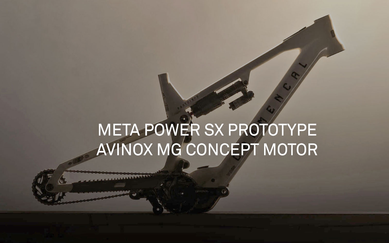 prototype legering Commencal Meta Power SX med den helt nye Avinox MG Concept kombineret ebike motor og gearkasse