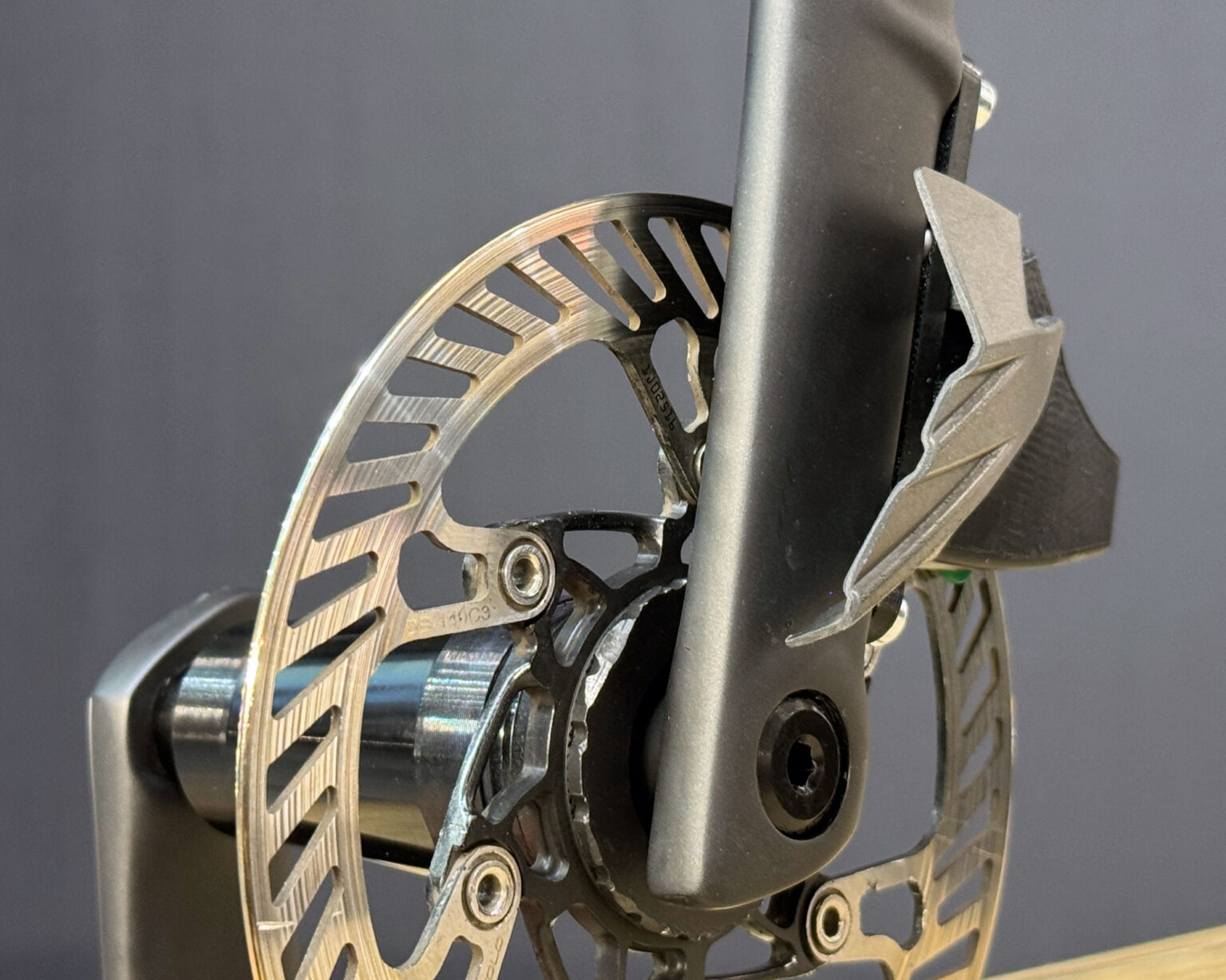 Berk Lado brake cooler redirects air to the brake caliper
