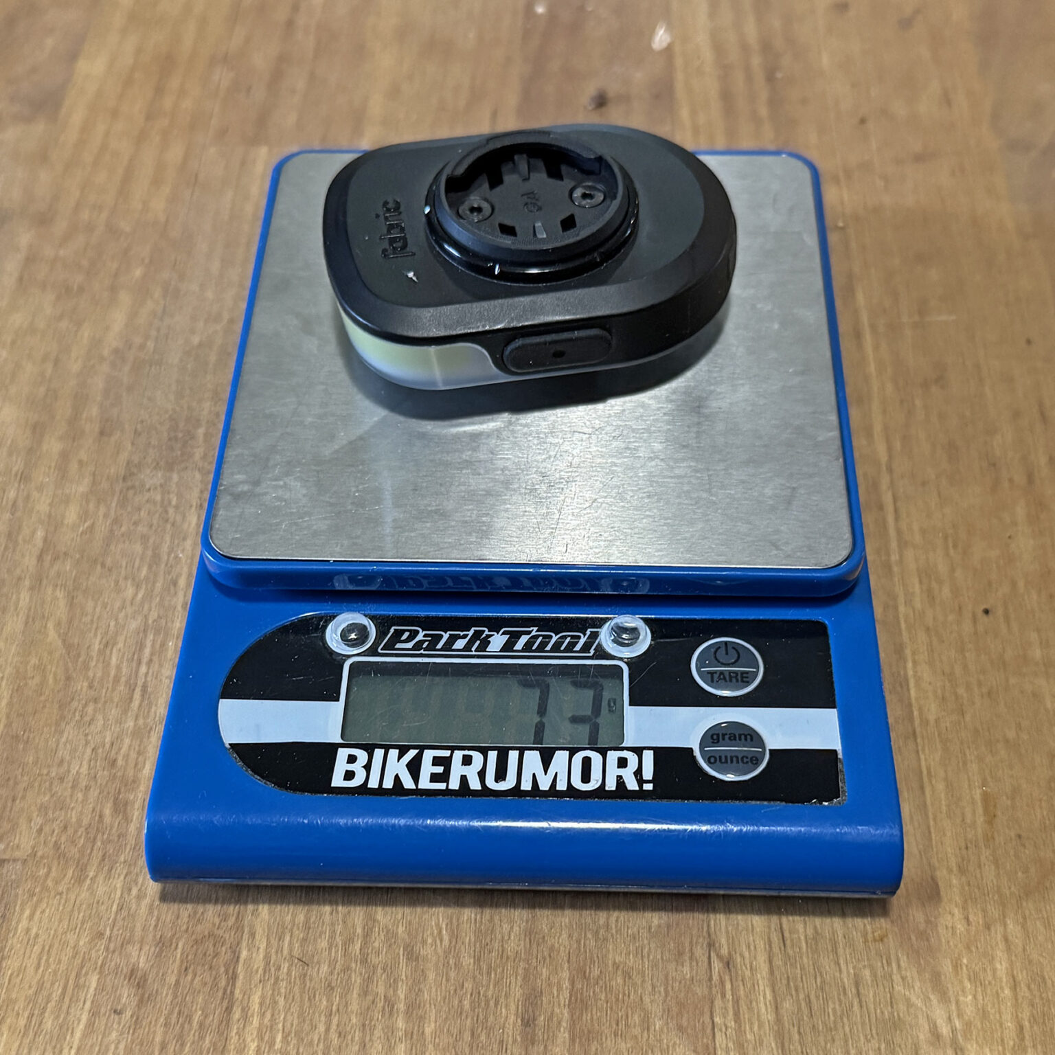 Fabric Lumaray v3 mini front light: 73g actual weight