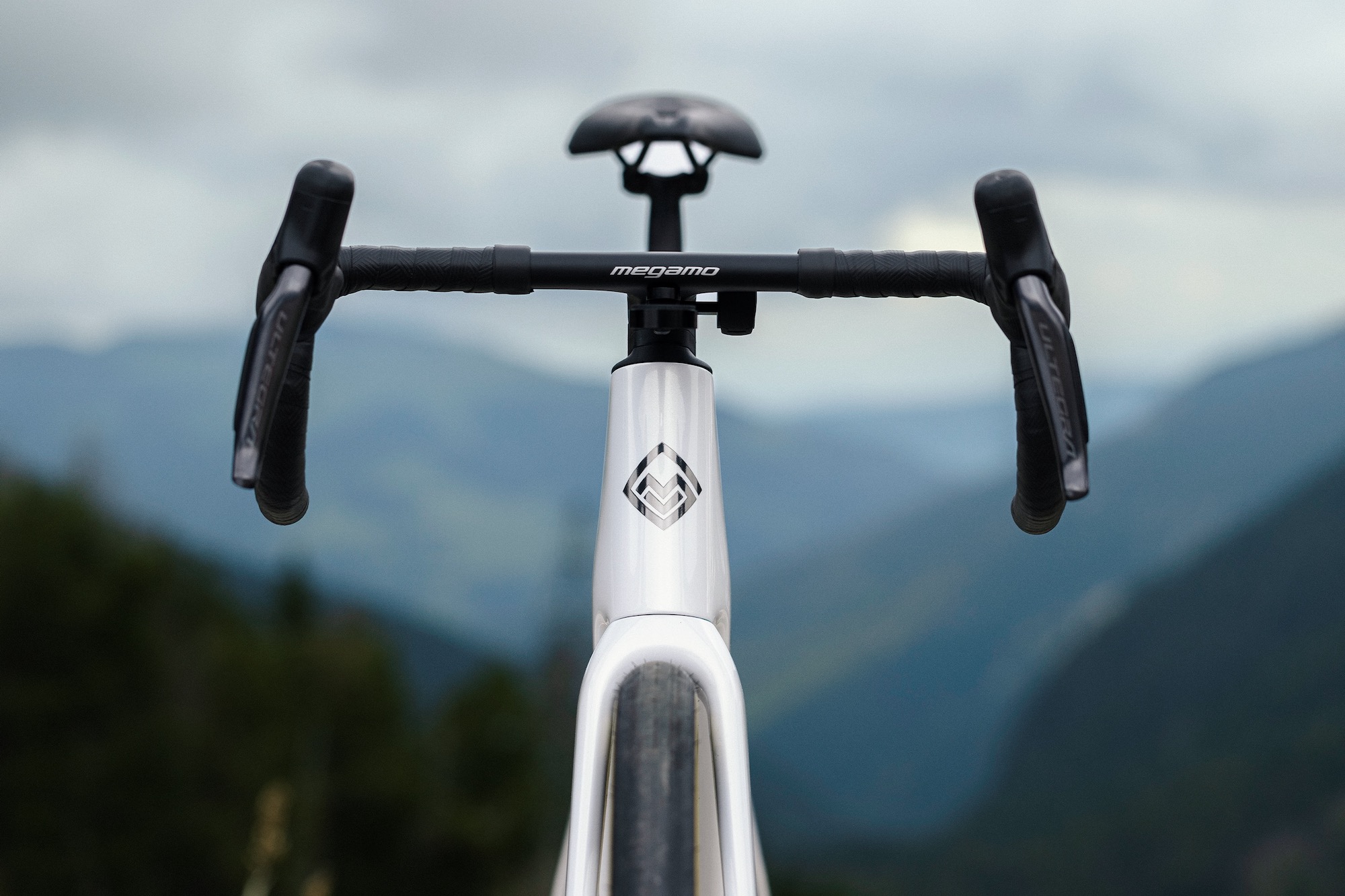 det integrerede carbon cockpit på Megamo Upon e-road cykel