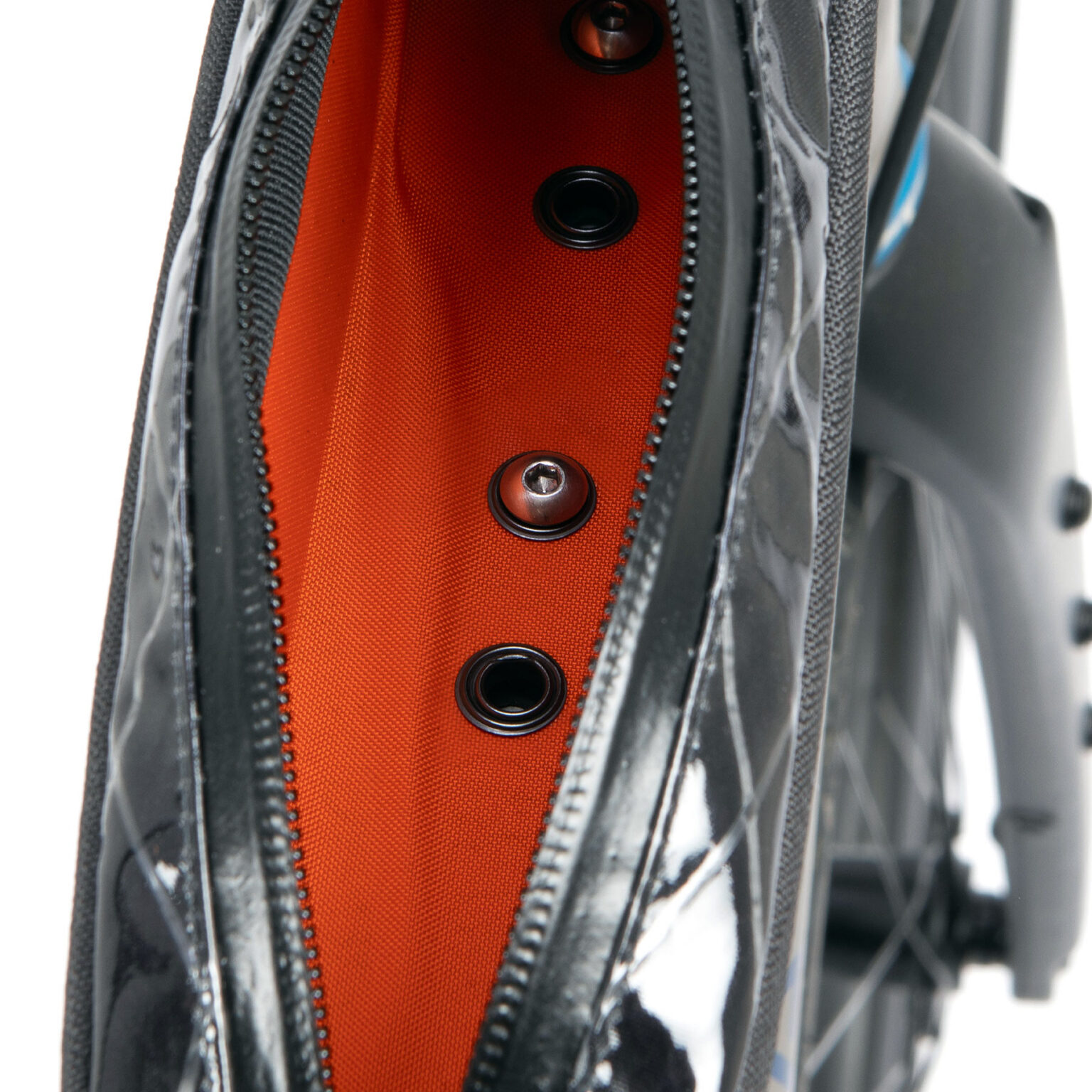 Restrap tiny aerodynamic Aero Race Top Tube Bag, orange inside without padded insert