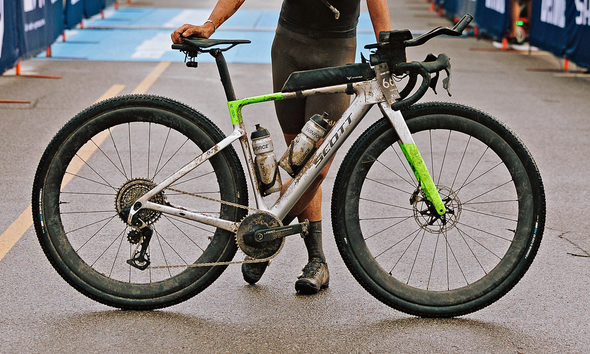 prototype Scott Addict Gravel RC 32" bike of 2026 UNBOUND XL winner Robin Gemperle