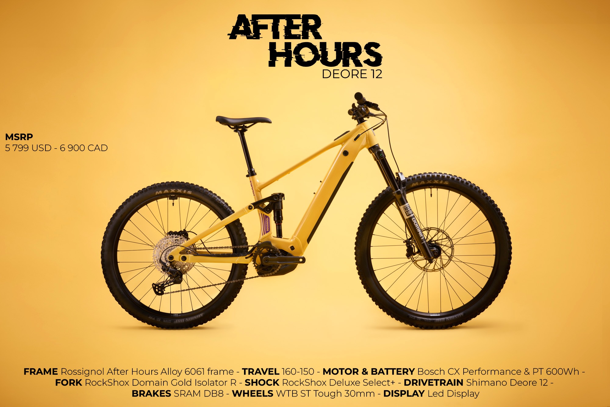 studio image of the Rossignol After Hours Deore 12 eMTB with price and specs
