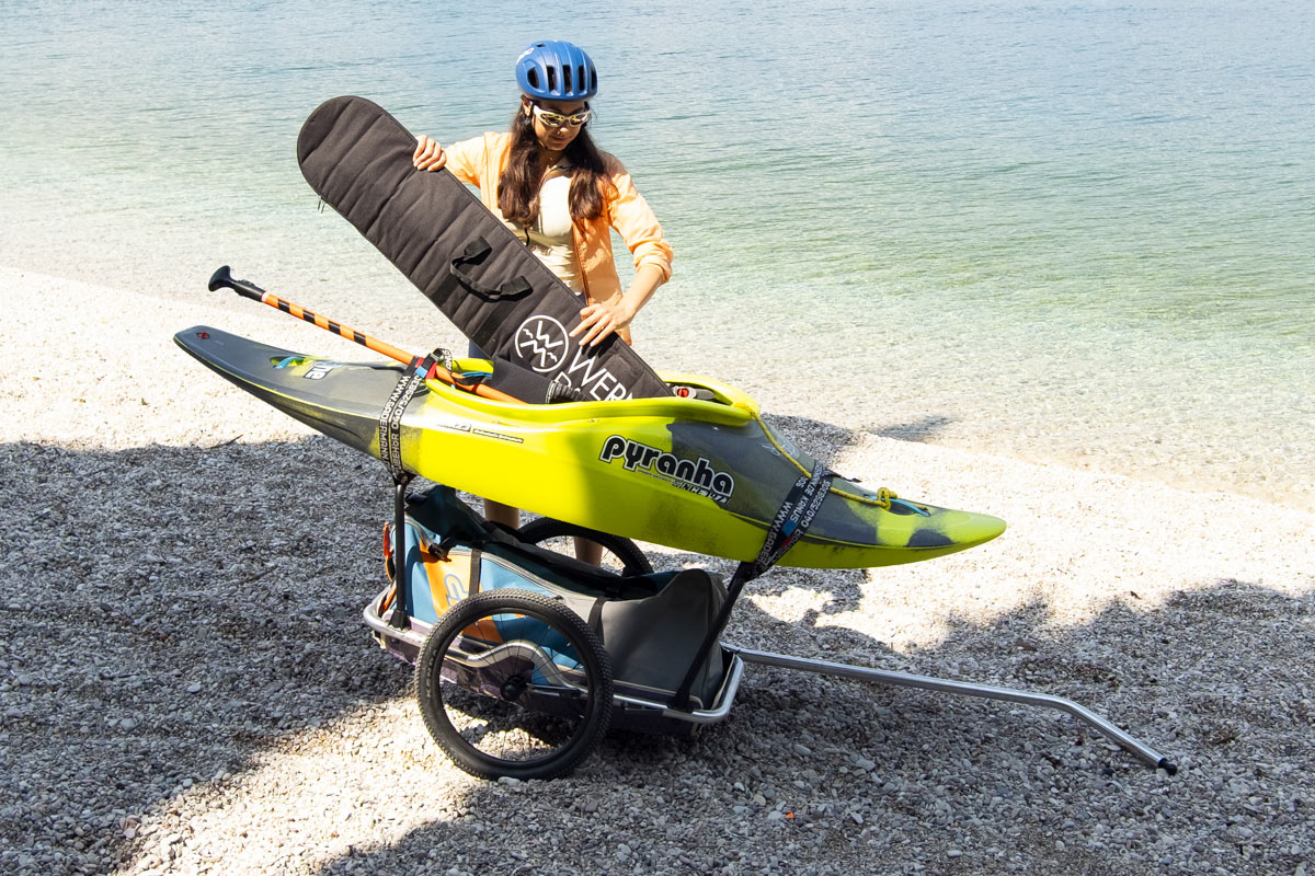 Veolo Trailer 2.0 is a lightweight, high-performance, active-suspension bicycle cargo trailer: Water Sports