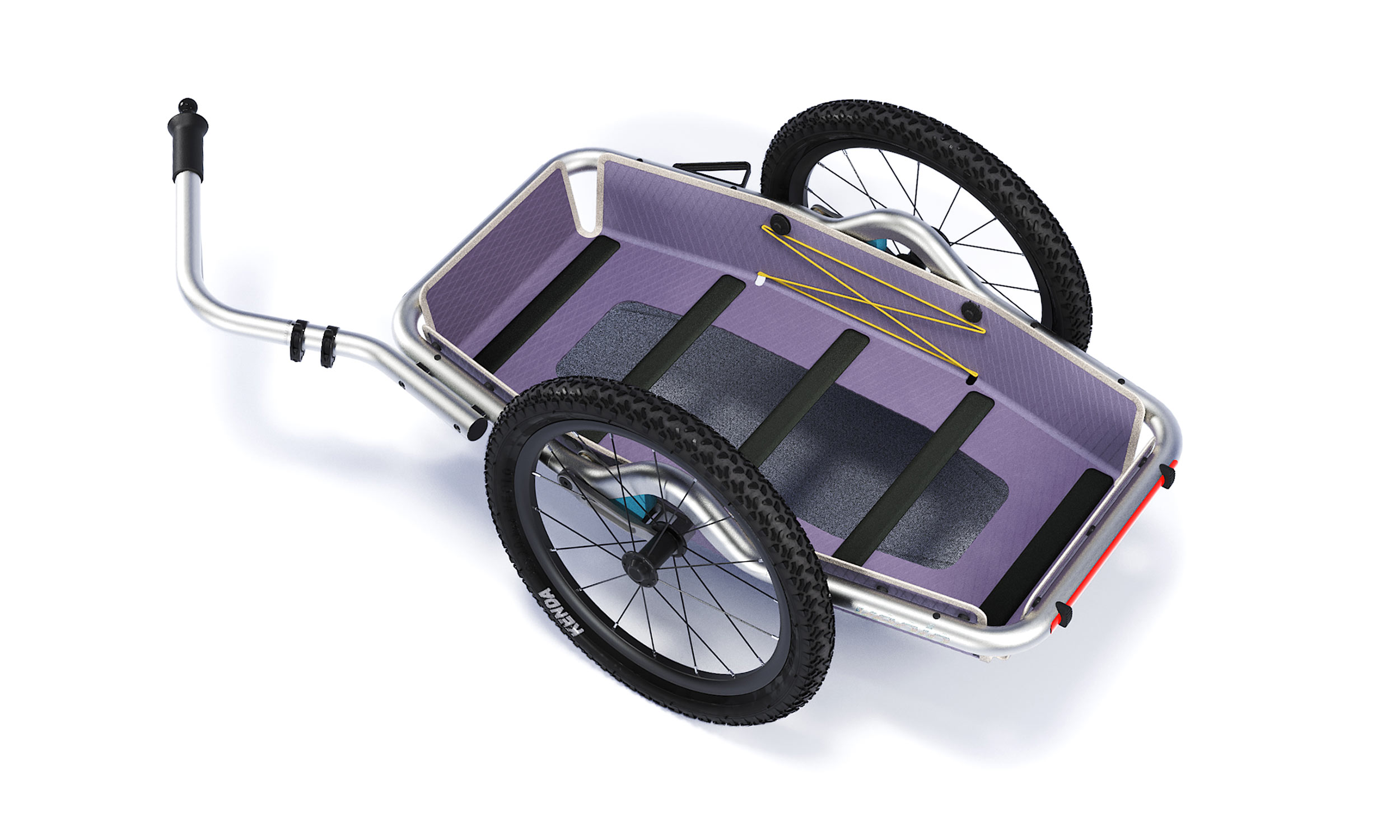 Veolo Trailer 2.0 is a lightweight, high-performance, active-suspension bicycle cargo trailer