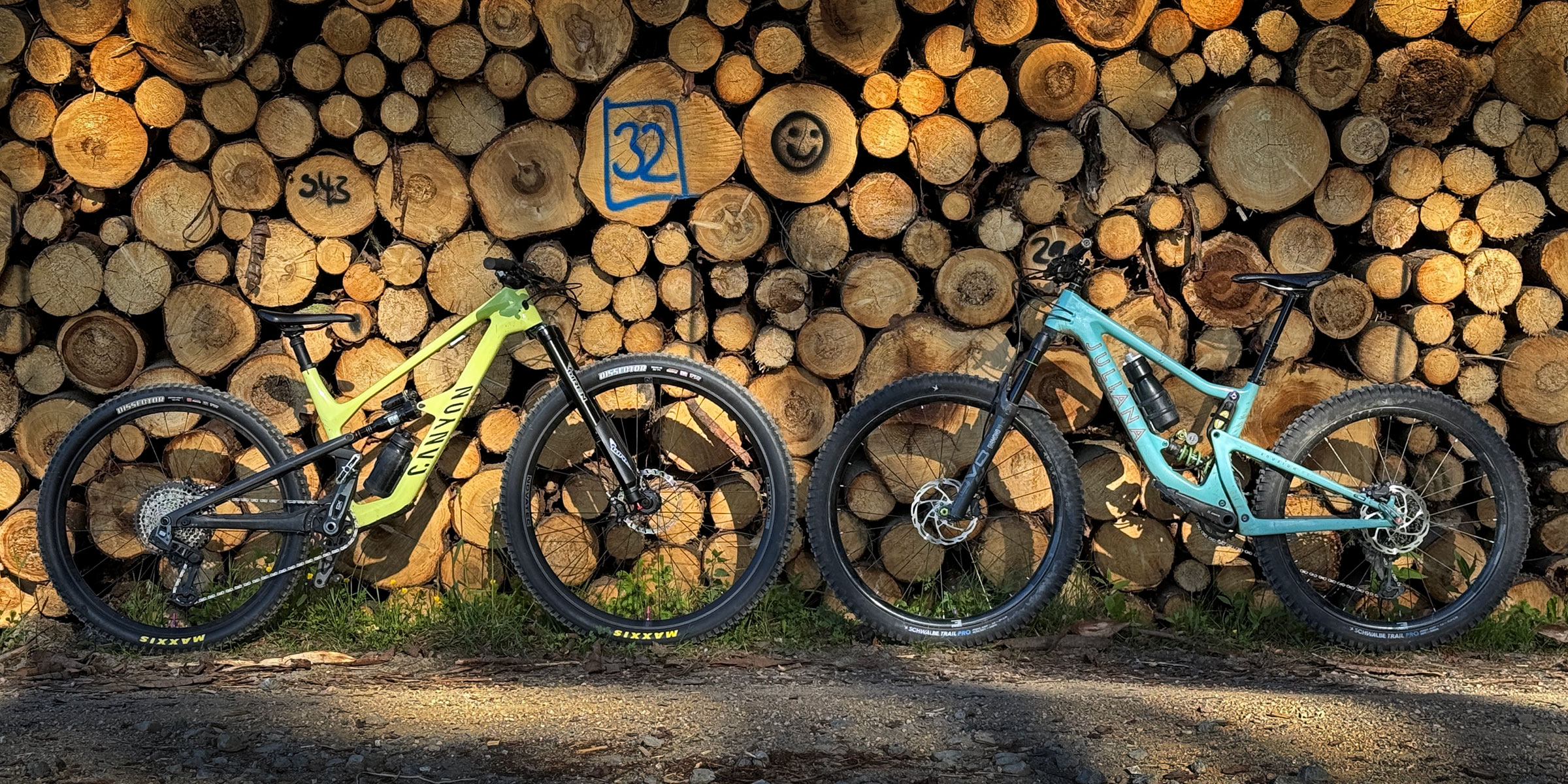 sammenligne mullet trail-cykler med forskellige hjulstørrelser 32, 29"og 27.5"