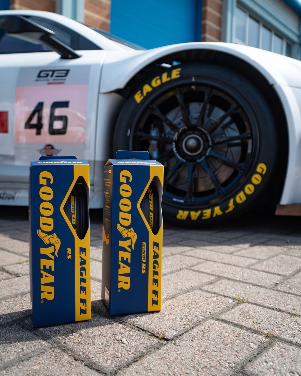 Goodyear New Road Tires race car