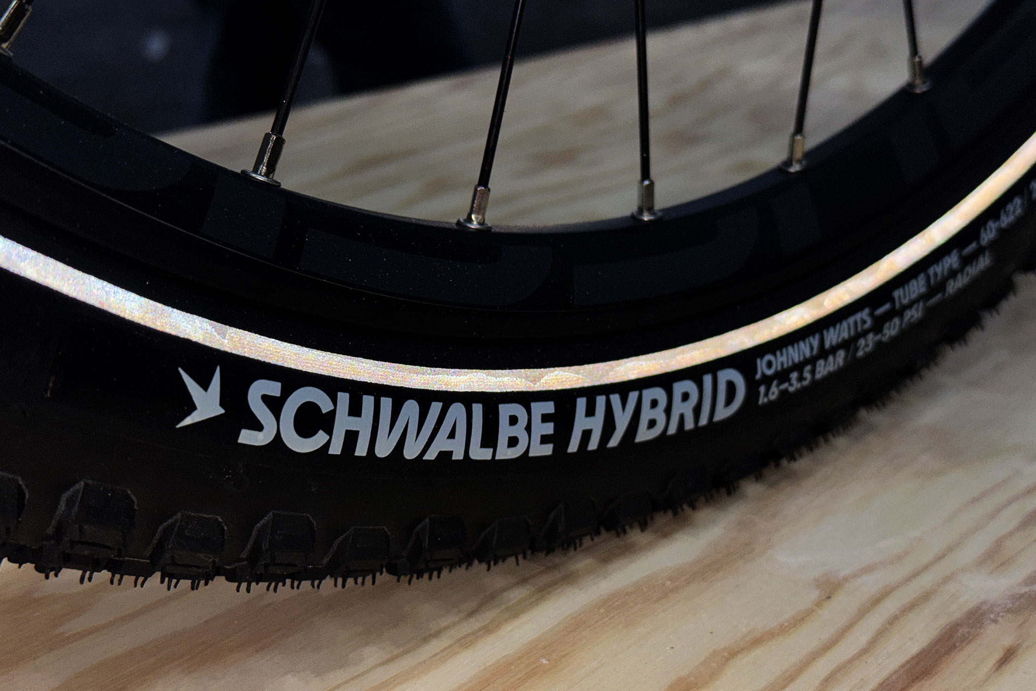 MY27 Schwalbe Hybrid Johnny Watts Radial Tube-type eSUV ebike tires with Reflex reflective sidewall option