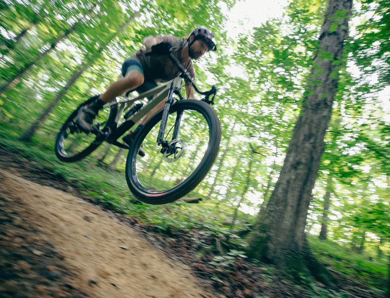 Obed Bikes Ny TTR Gravel Bike jump
