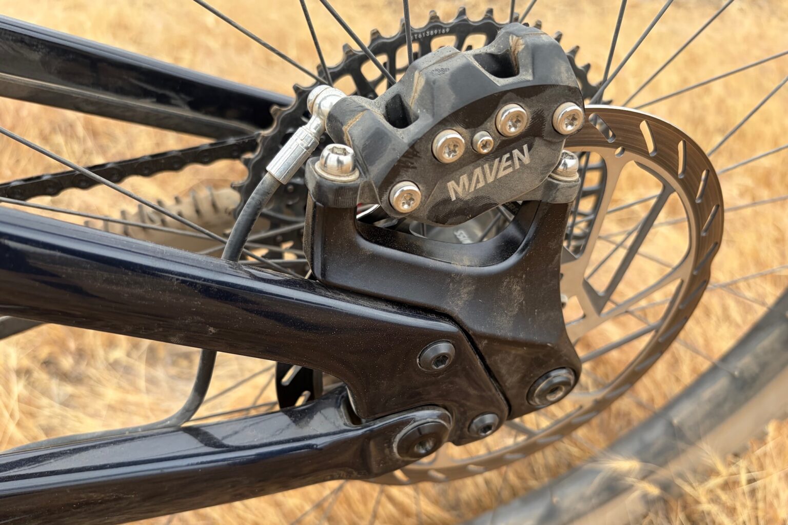 The Maven Silver brakes on the Yeti LT test bike.