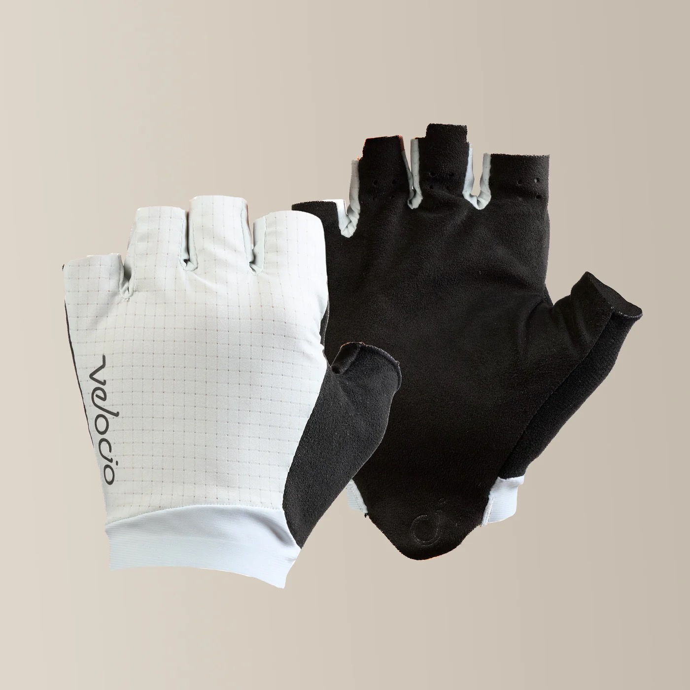 studio image of the Velocio LUXE Ultralight gloves in Zephyr Blue