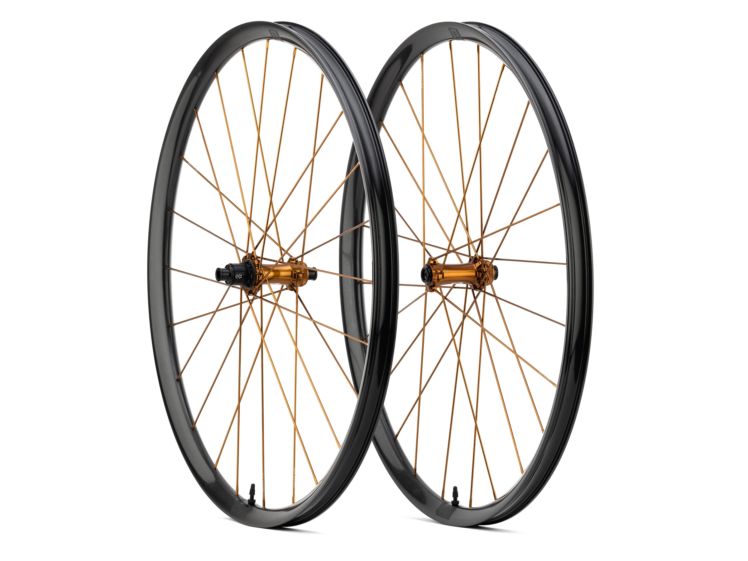i9 Hush 32" carbon XC mountain bike wheels: bronze pair