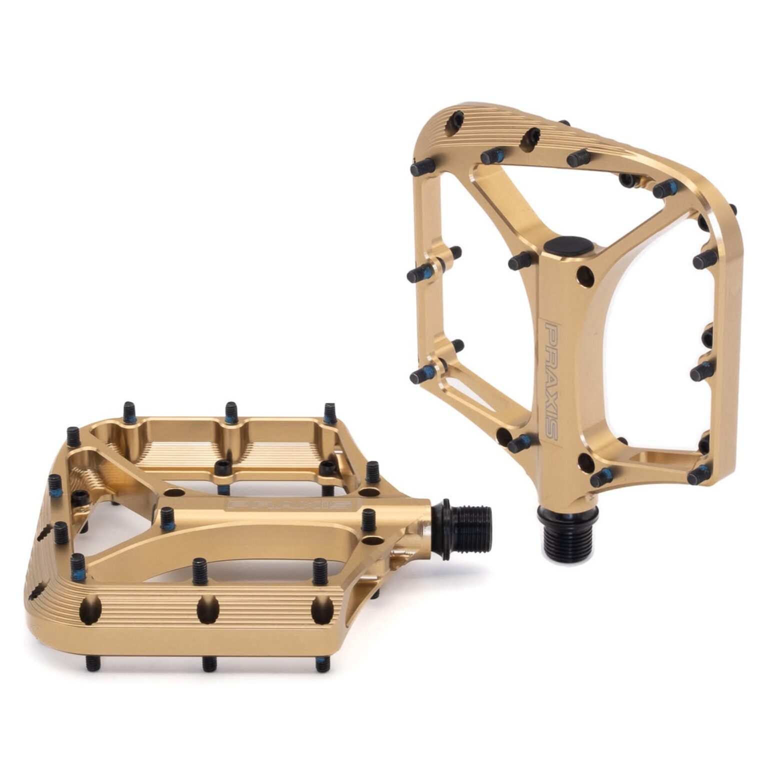 studio image of the Praxis Brodium SL pedals in Gold