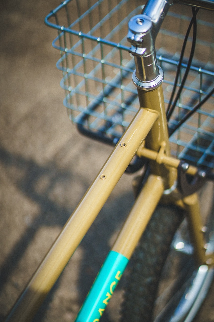 Velo Orange x Blue Lug Escargot Cargo Bike top tub bosses