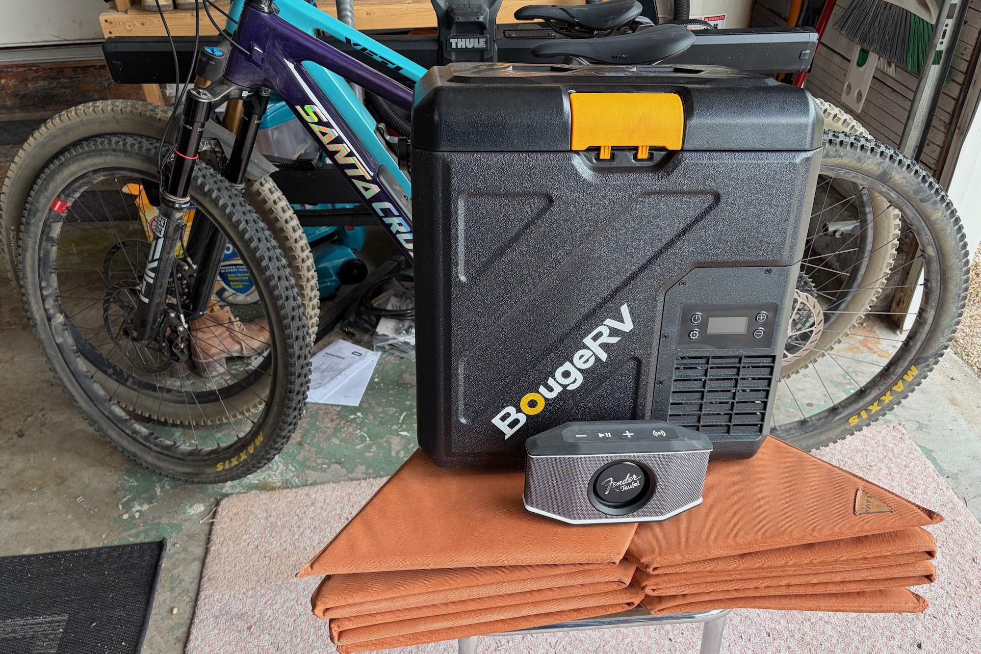 Beyond the Bike: Kāma Mat, BougeRV Portable Fridge, and Fender x Teufel Speaker
