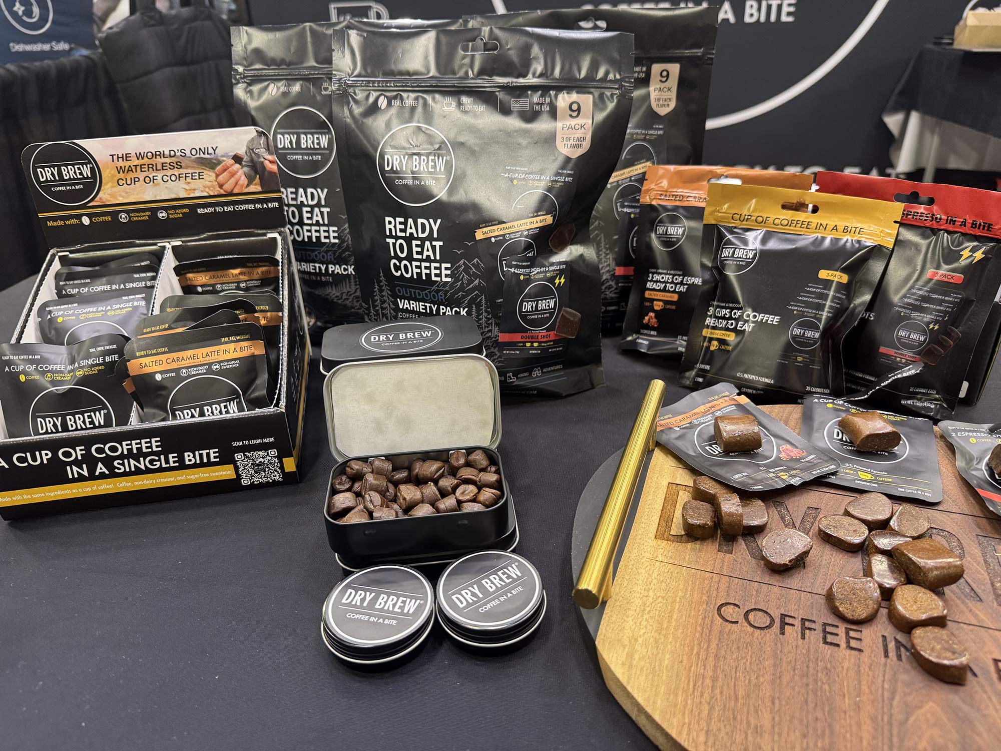 dry brew chewable coffee snacks.