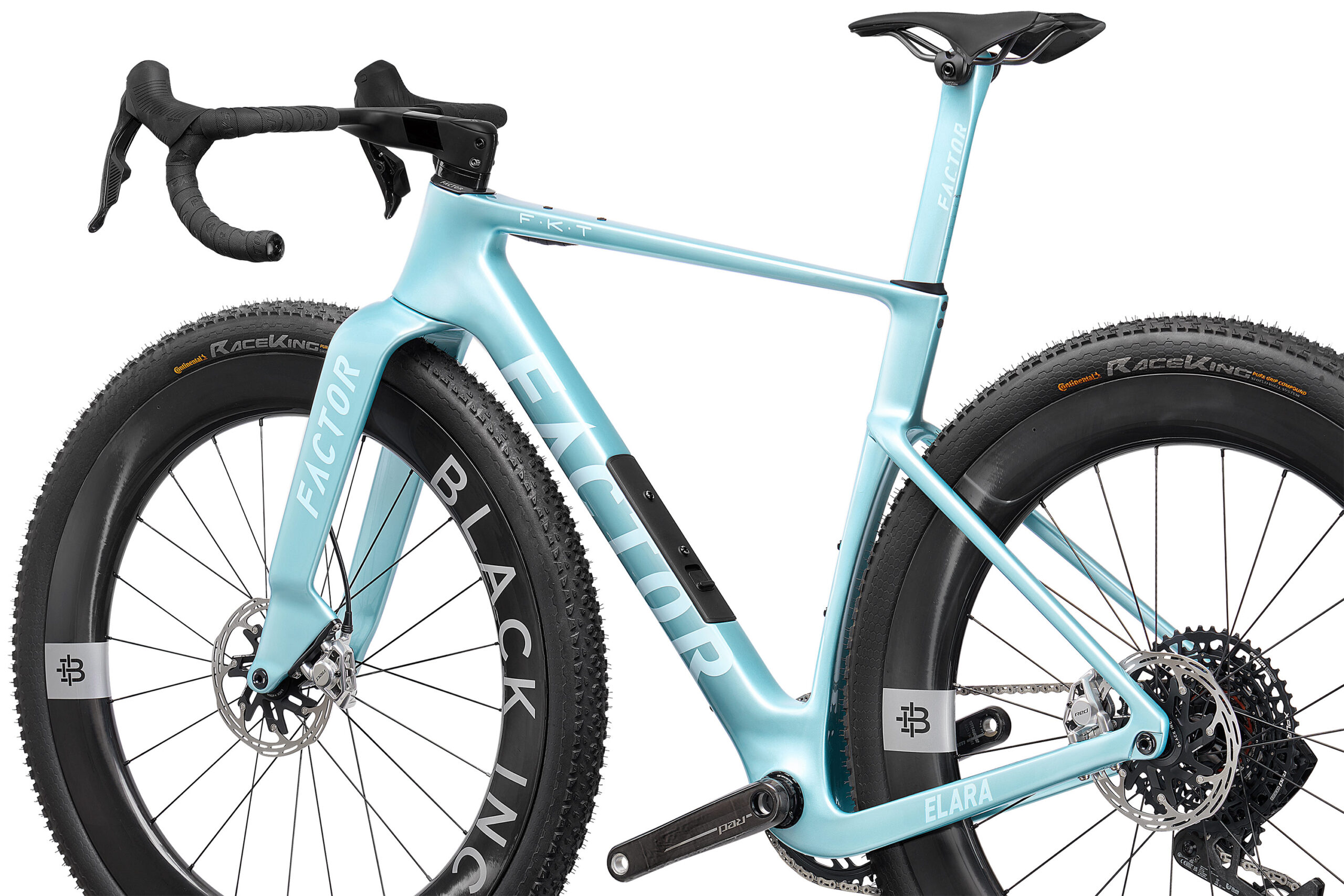 All-new Factor Elara fat-tire aero gravel race bike: angled rear NDS detail