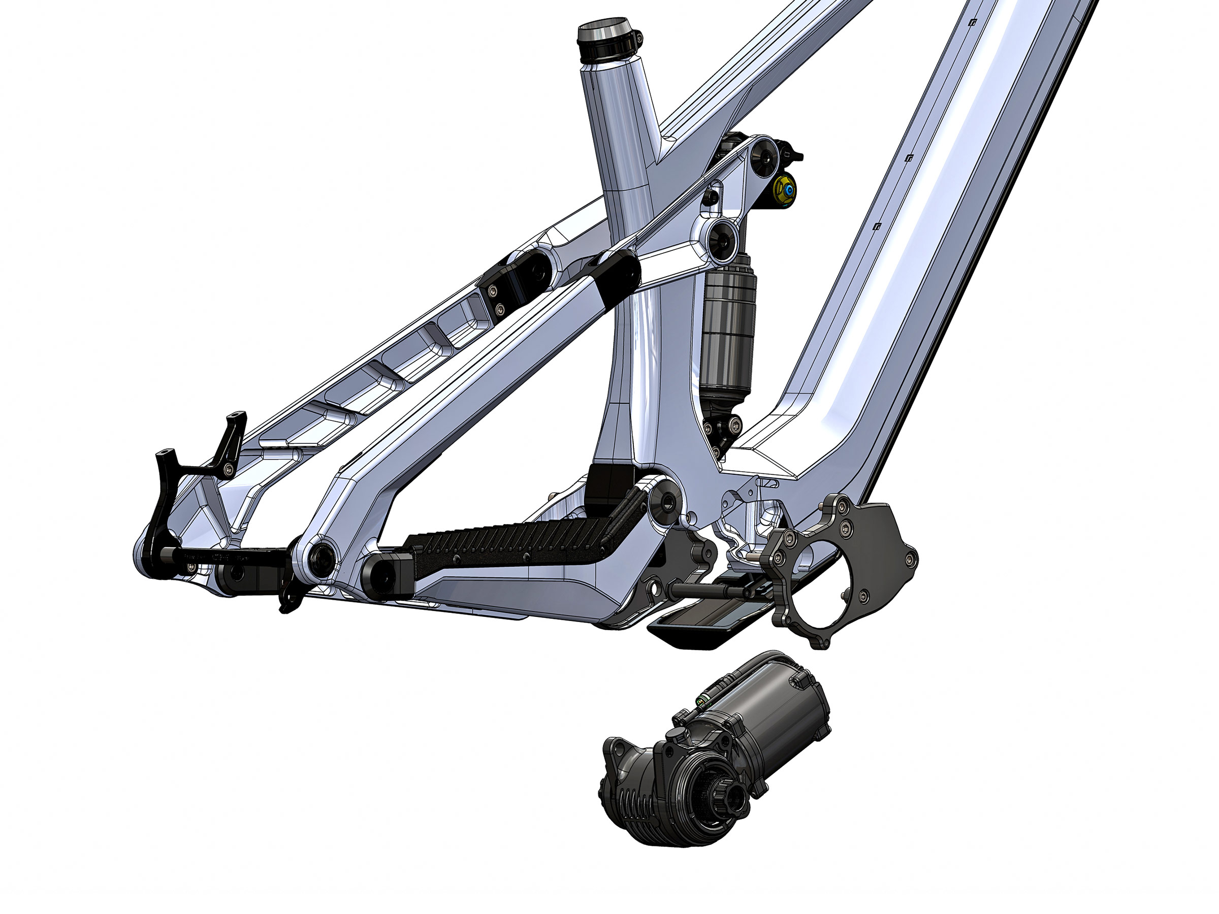 ActoFive modular adjustable eMTB and gearbox mountain bike concept project: Maxon AIR-S ebike motor