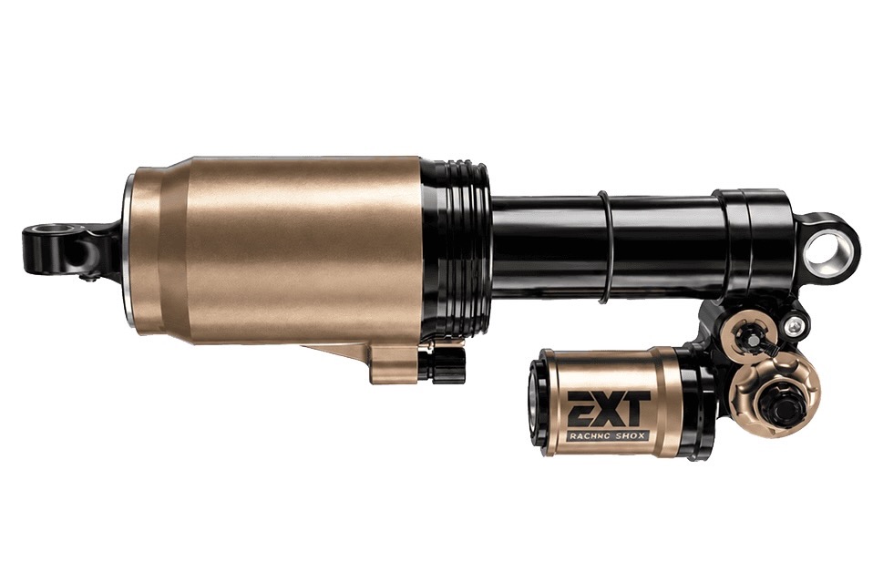 studio image of the EXT Aria V2 shock on a white background