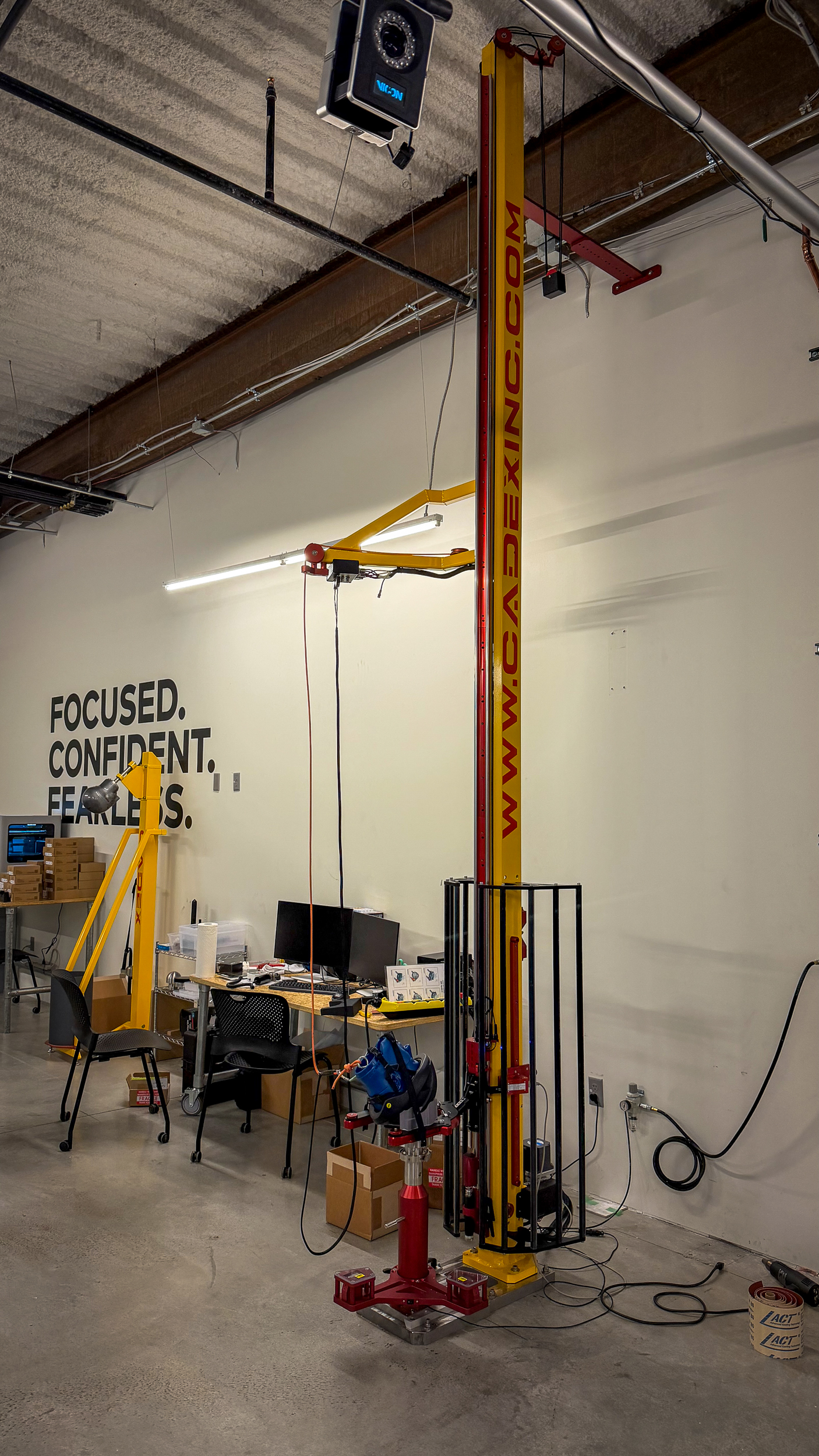 BOA Helmet drop test rig