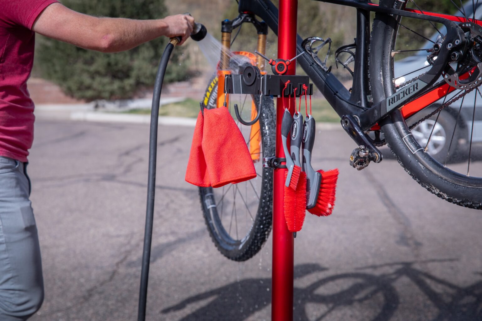 Feedback Sports’ New Brush Bar Turns Your Repair Stand Into a Bike Wash Station