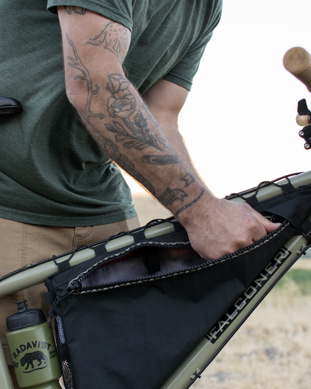 Camp and Go Slow X Rockgeist Custom Frame Bags stretch