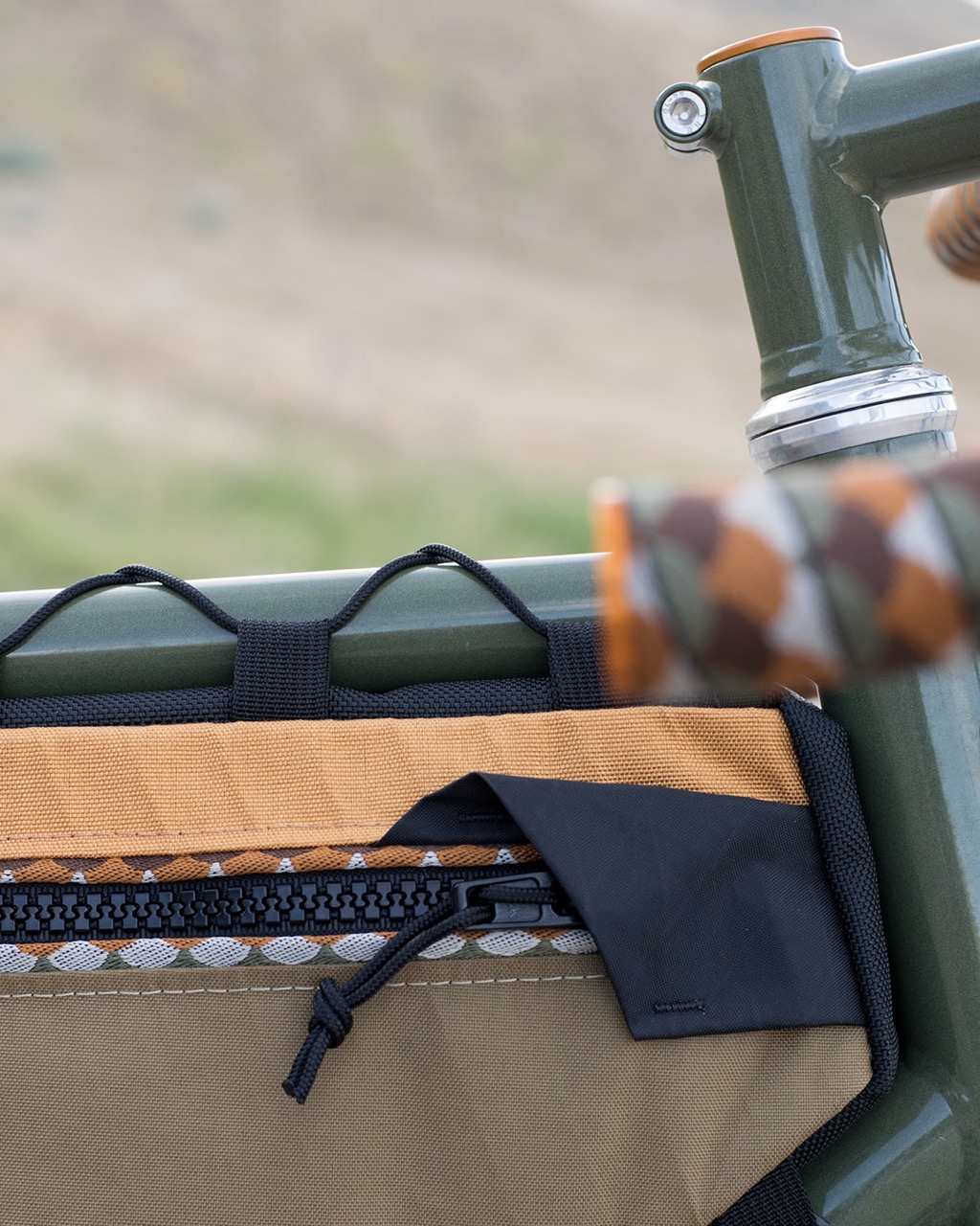 Camp and Go Slow X Rockgeist Custom Frame Bags trout trim