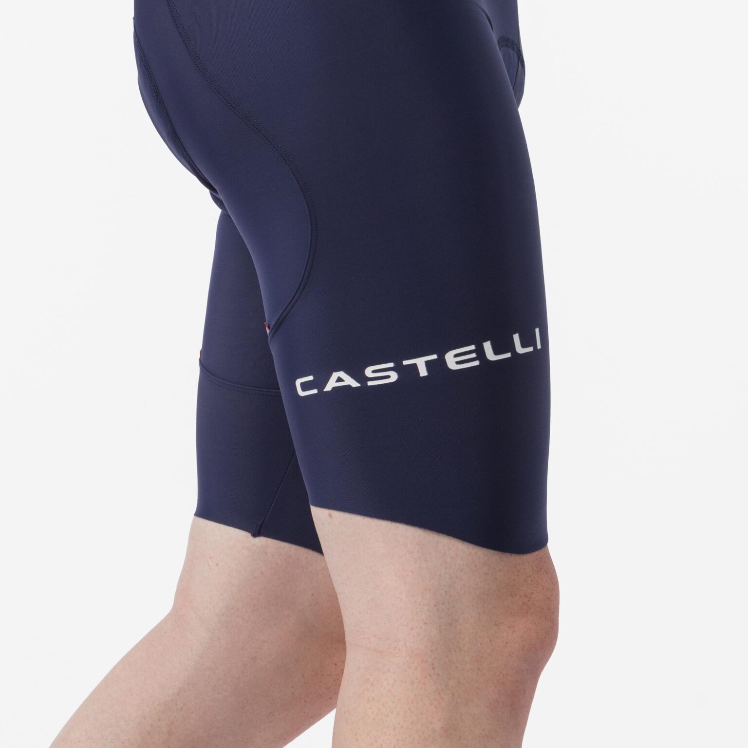 detail of the tapered hem of the Espresso 2 leg opening.