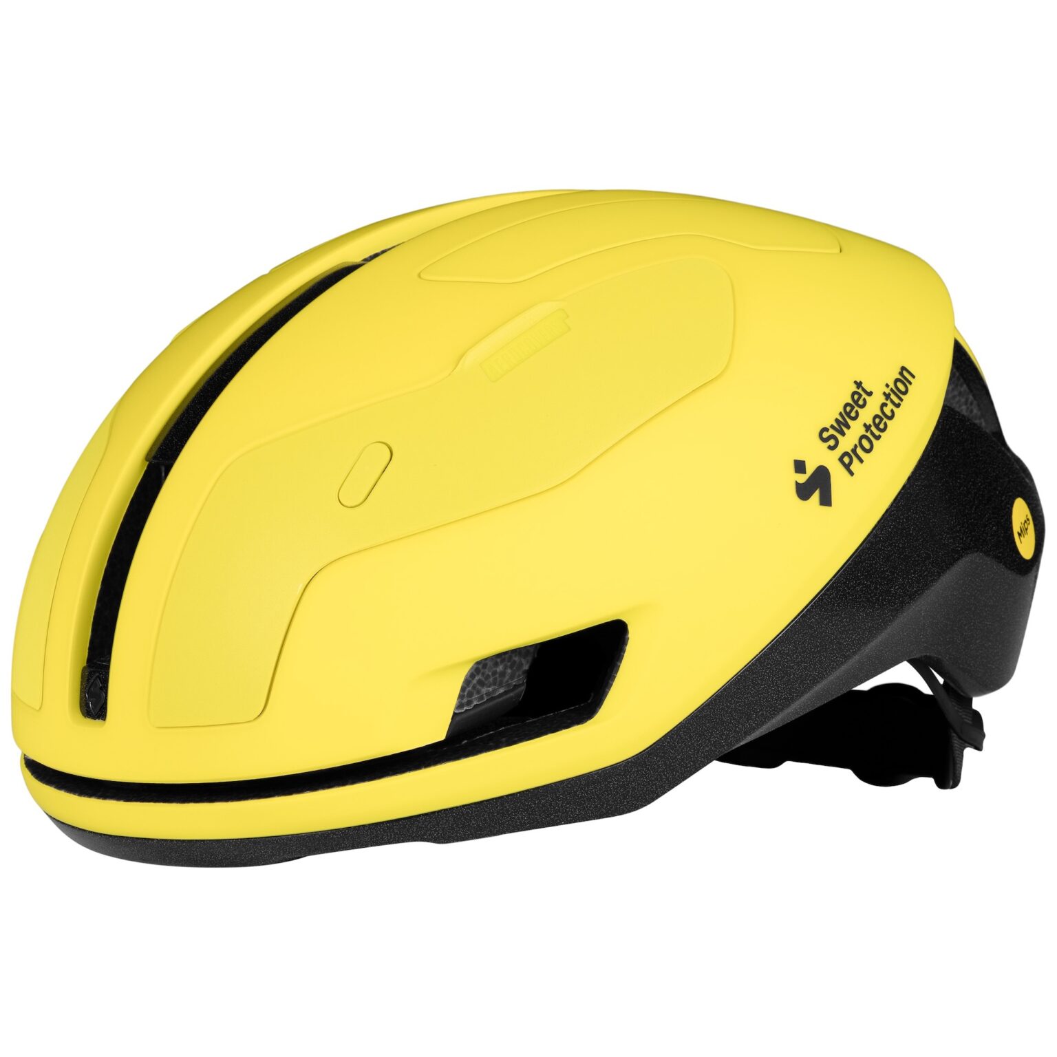studio image of the Sweet Protection Falconer Aero 2Vi MIPS in VIZ Yellow
