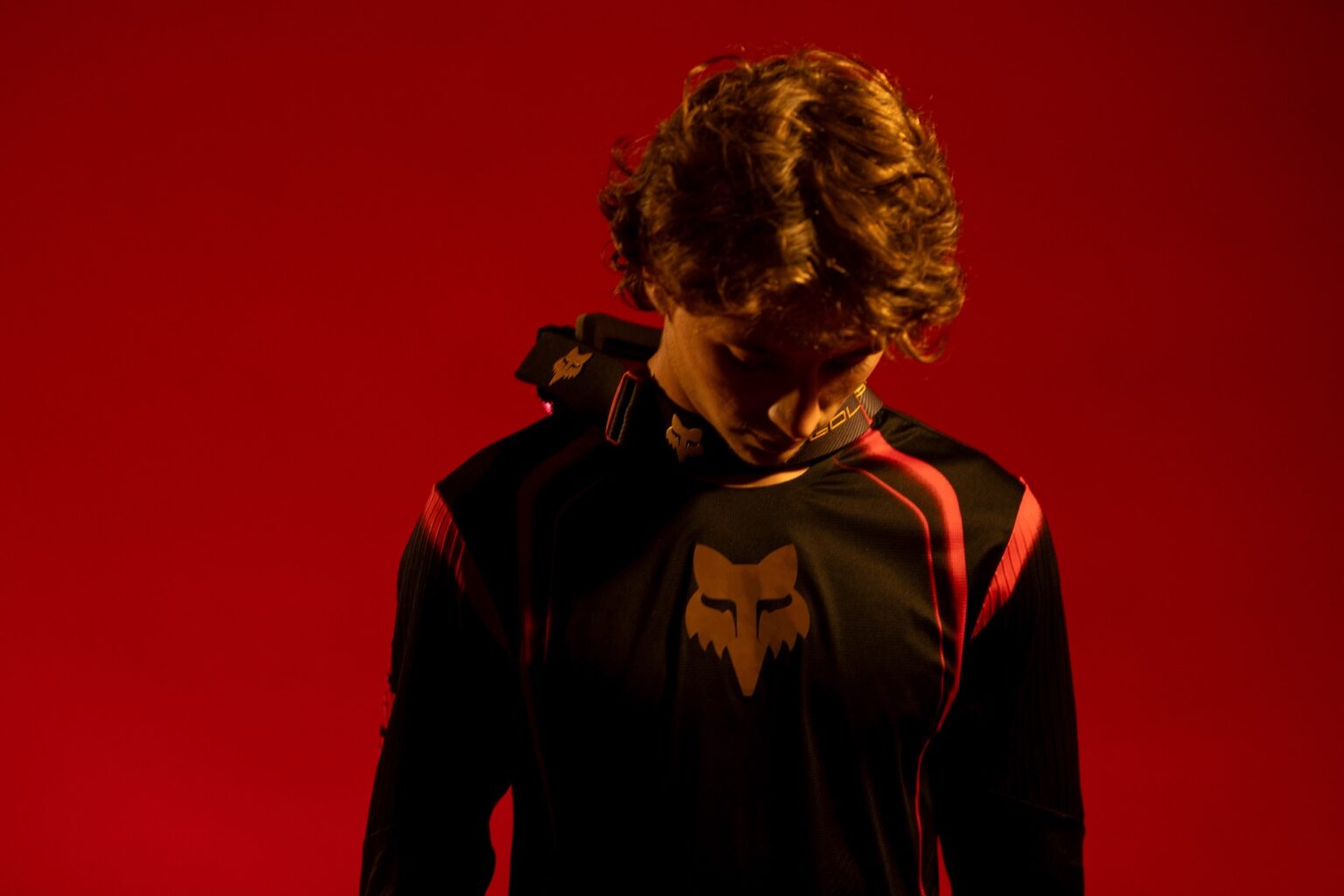 studio image of jackson goldstone wearing his new Signature Collection Jersey