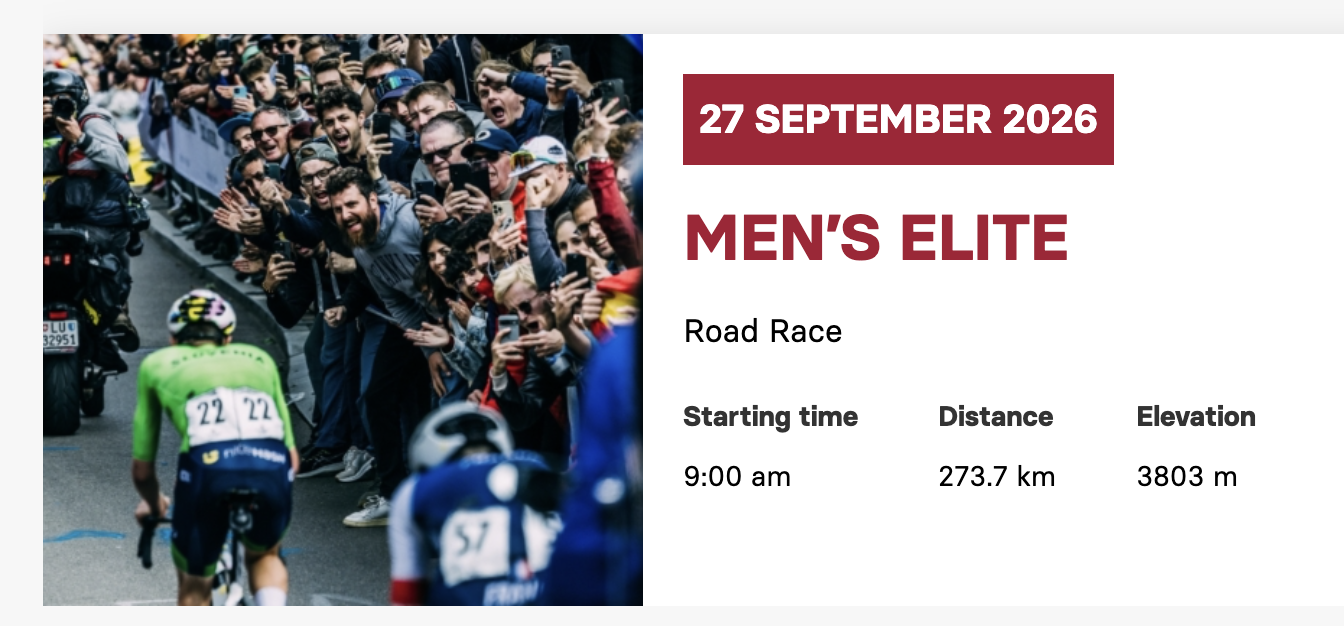 How to watch the 2026 UCI Road World Championship Mens