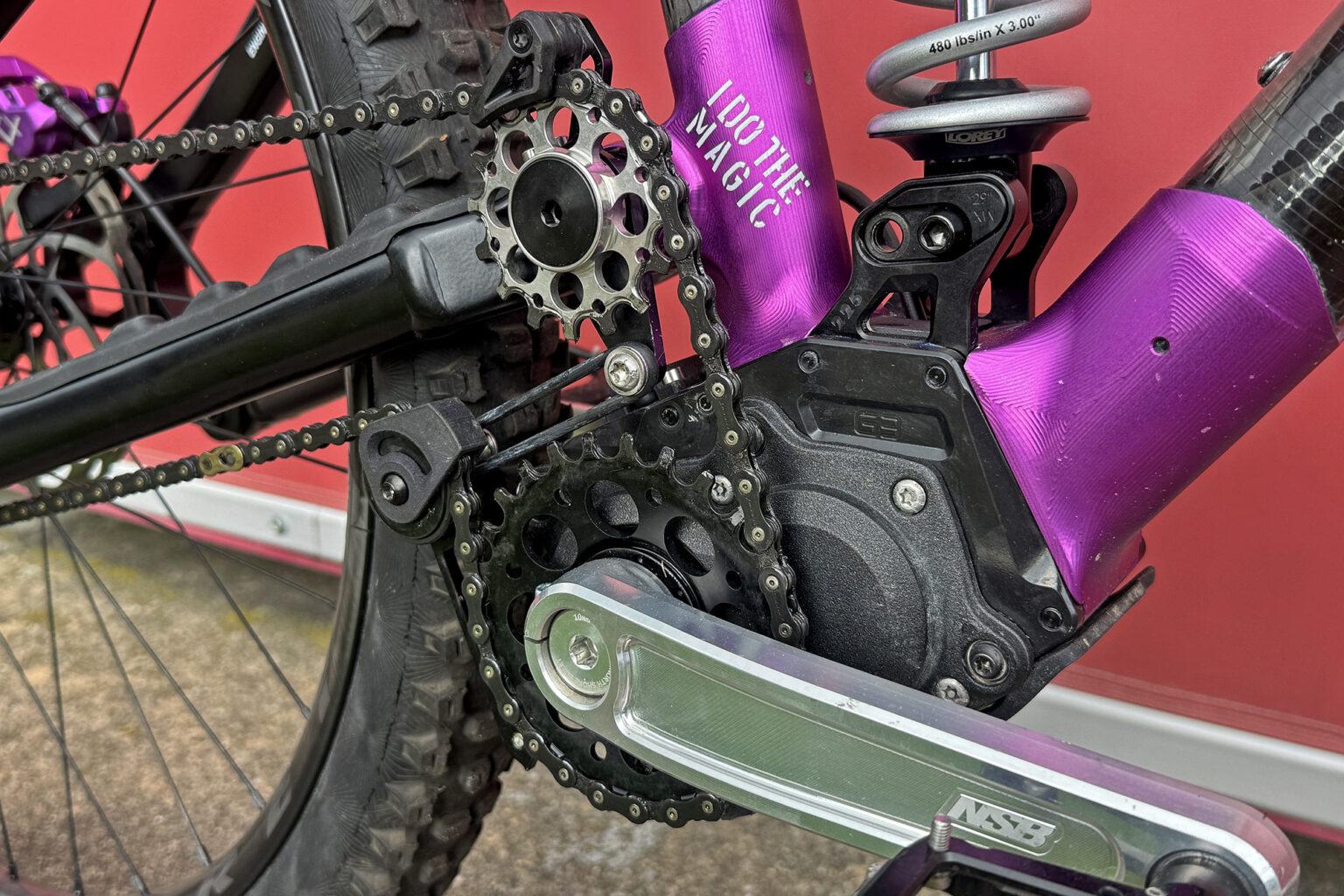 Kavenz VHP X custom modular high-pivot carbon & aluminum mountain bike: Piniion C1.12i