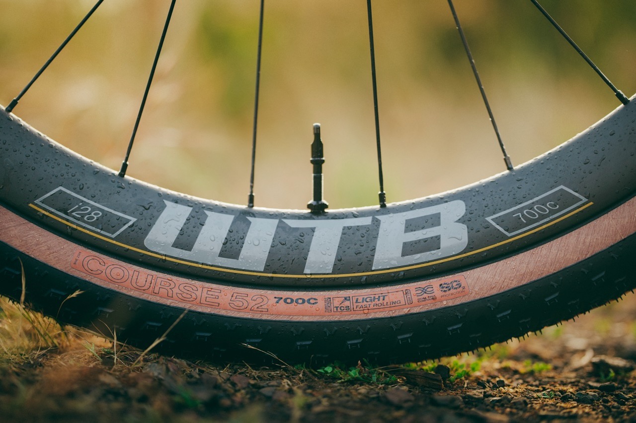 the WTB CGR i28 wheel with a WTB Course 52 tire mounted on it.