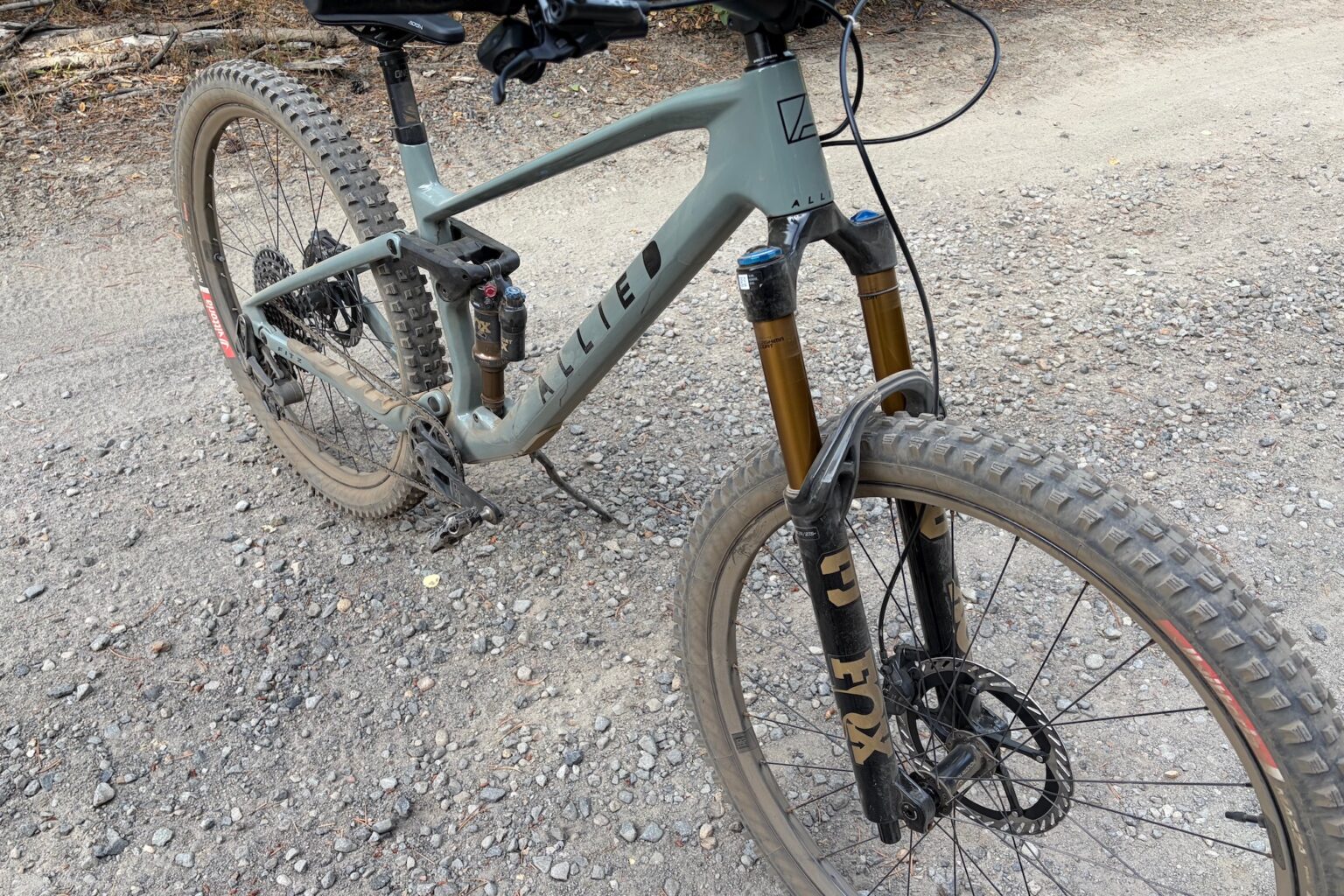 the Fox 36 fork with 150mm travel on the Allied FITZ