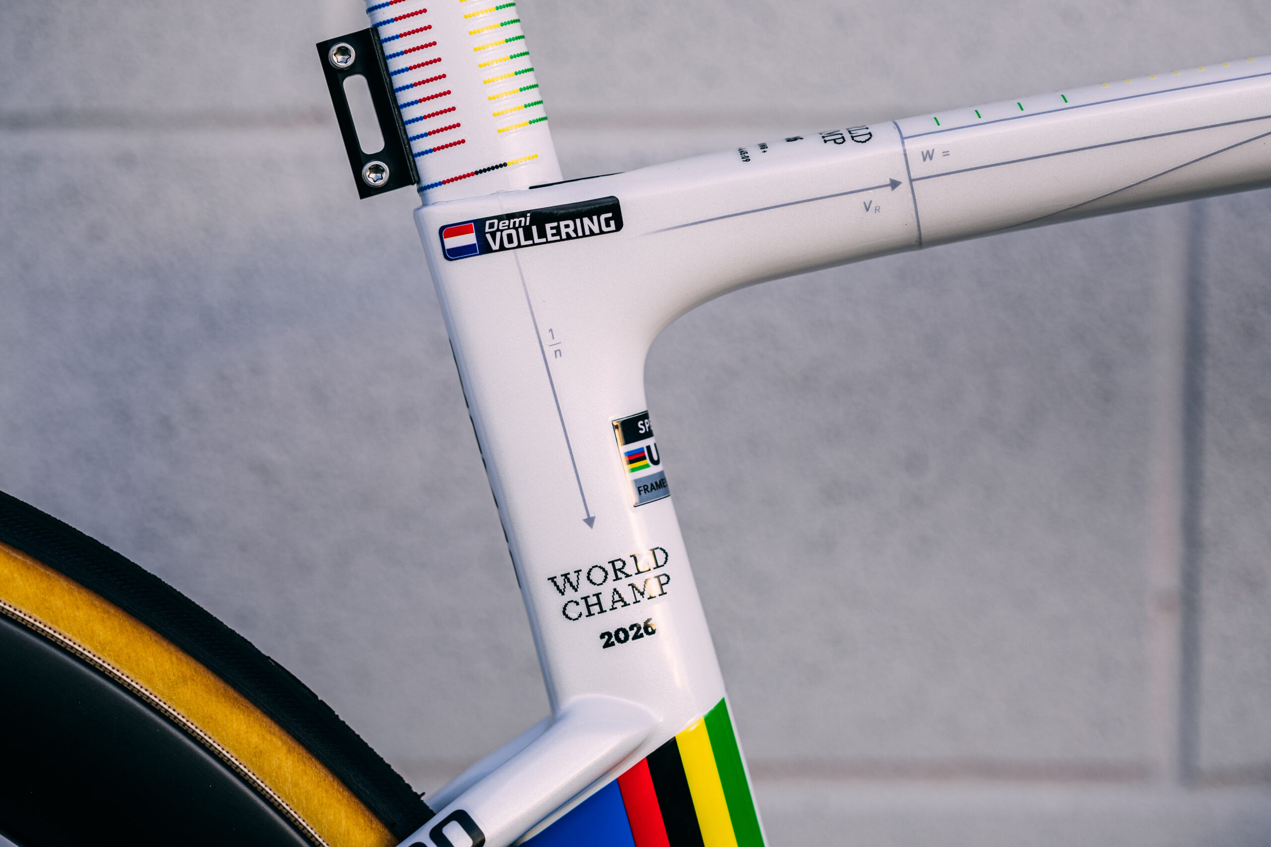 Speialized Tarmac SL9 of 2026 Road World Champion Demi Vollering