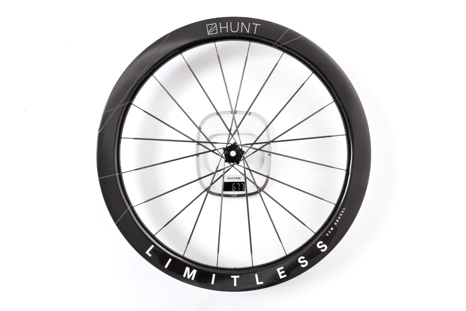 HUNT 5AM Gravel Limitless wheels TiUD weight rear