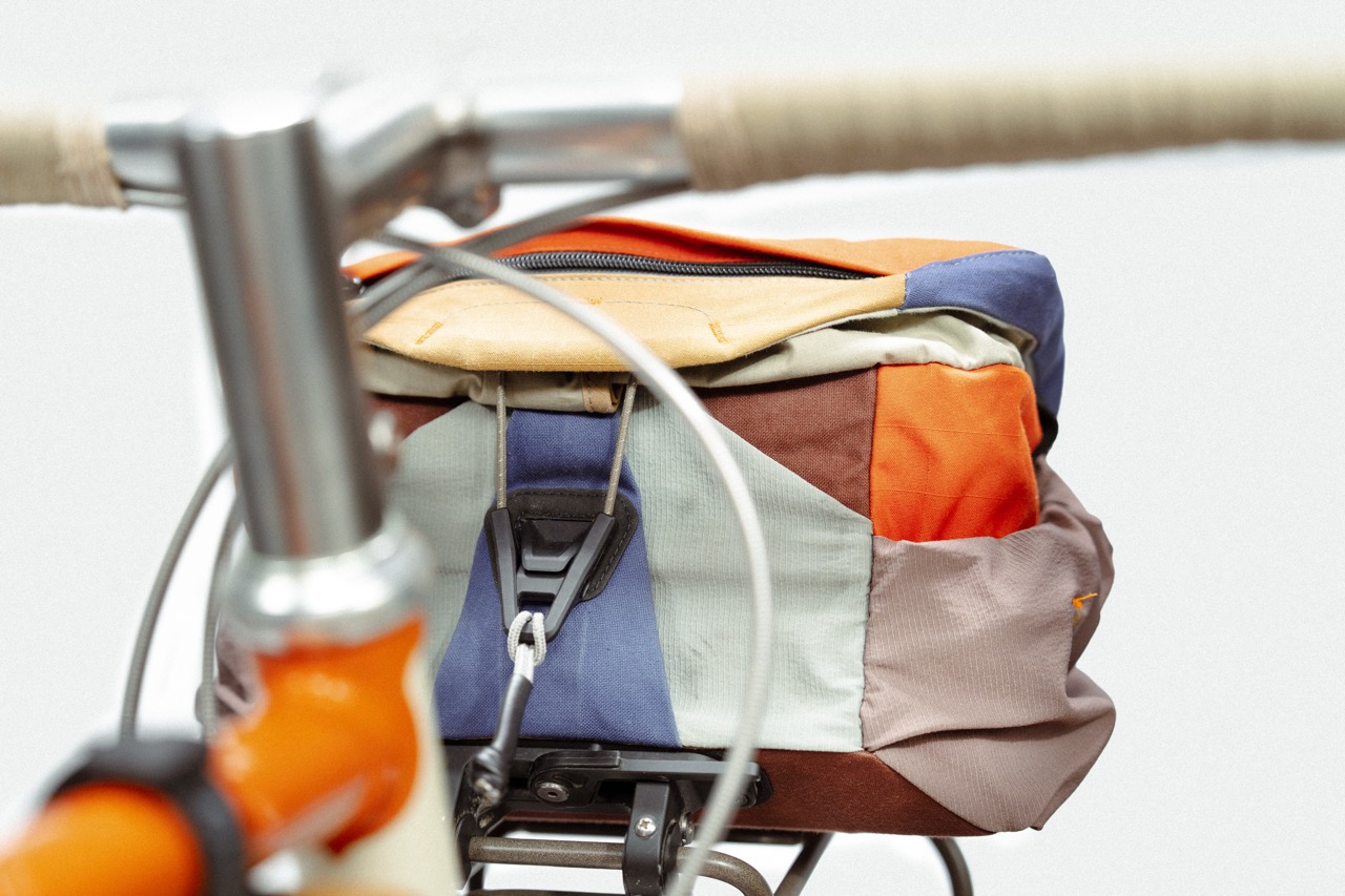Tailfin Prototype Waxed Canvas Bikepacking Bags front bag