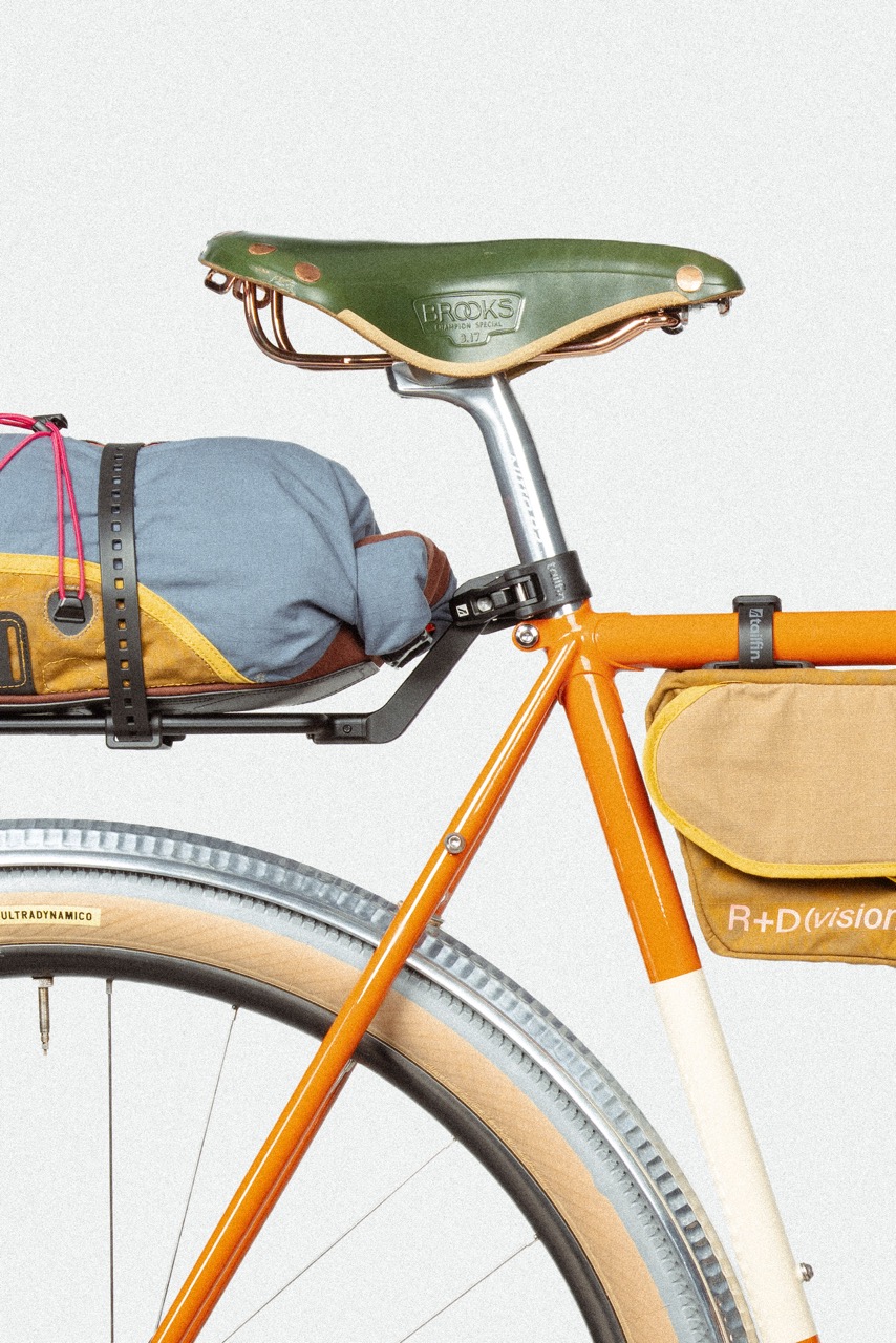 Tailfin Prototype Waxed Canvas Bikepacking Bags left