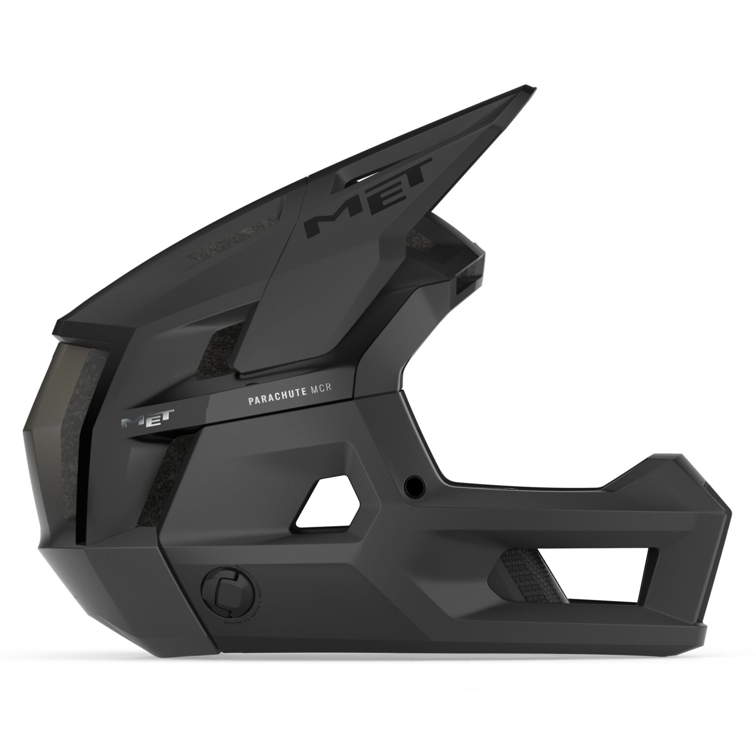 studio image of the Parachute MCR 2 in black from the side