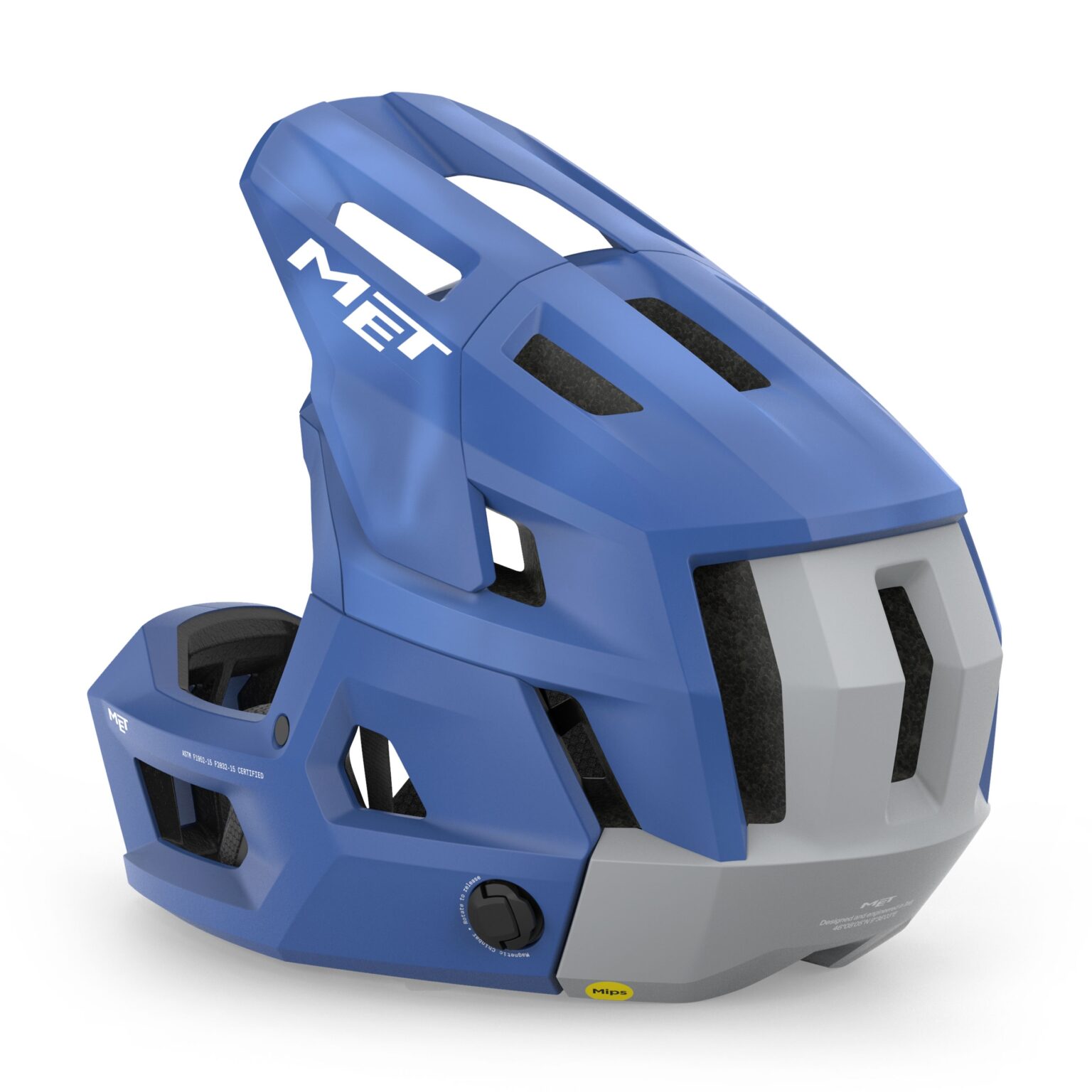 studio image of the Parachute MCR 2 in blue from the back angle